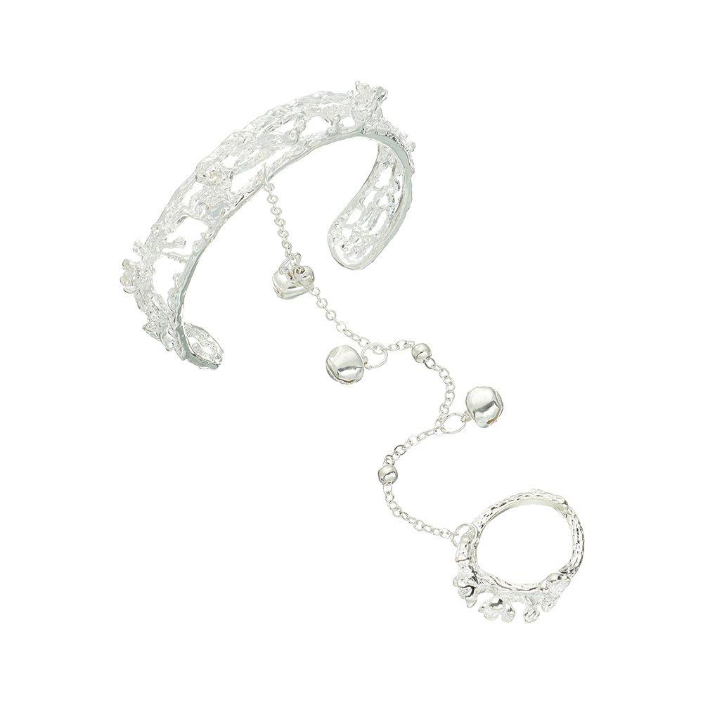 Style Bangle Fairy Charm Bracelet Ring Bangle Adjustable Opening Butterfly Bells Ring Bracelet