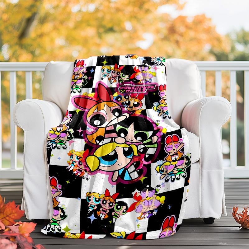 The Powerpuff Girls2 printed throw blanket—lightweight,soft,warm;versatile blanket for all seasons—perfect as &air-conditioning throw,nap blanket