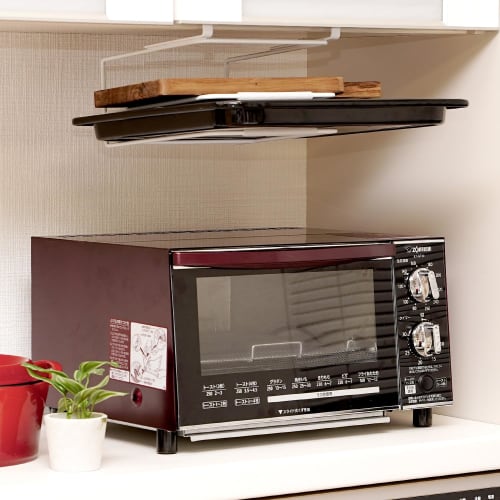 LEC Hanging Shelf Rack (2kg Load Capacity) for Wall-Mounted Cabinets, Stores Oven Dishes and Trays Together