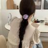 Hair Tie Silk Satin Hair Rope Korean Style Elastic Hair Band Sweet Rose Hair Rope  Kids