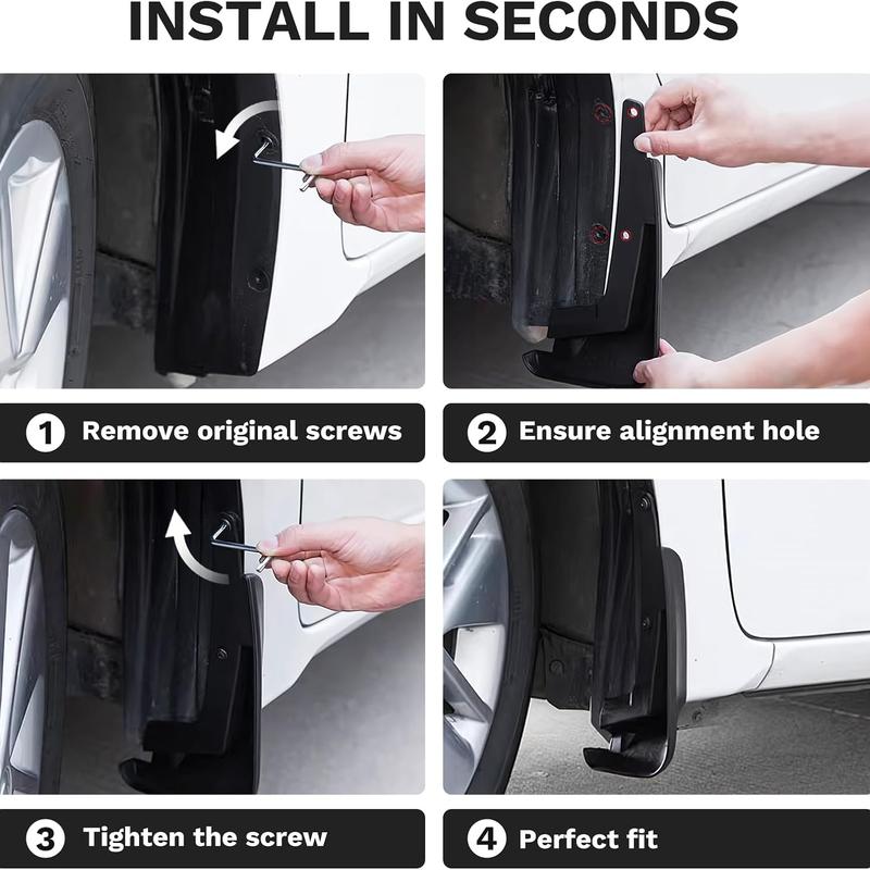 Car Mudguards For Tesla Model Y Juniper 2025 Front Rear Mudflaps Guard Anti-Snow Anti-Sand Splash Automobile Protector Accessory