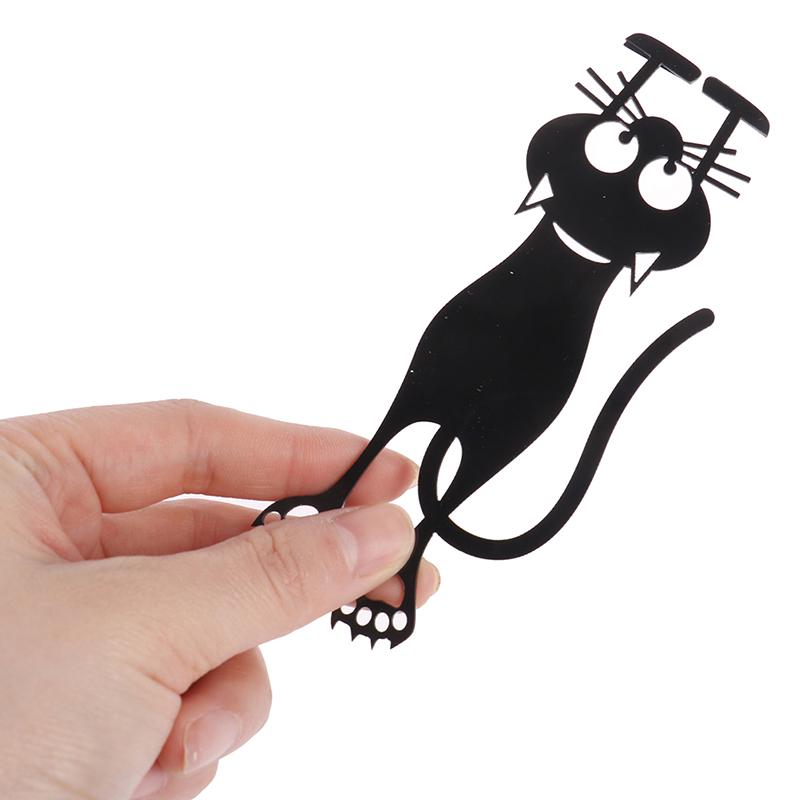 1Pc Bookmarks Black Cat Bookshelf Creative Gift Bookmarks For Book Paper