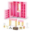 ZURU Mini Brand Mini Fashion Dream Wardrobe with Metallic Mini Fashion Bags and Over 25 Storage Areas - A Great Gift for Girls Who Love Fashion