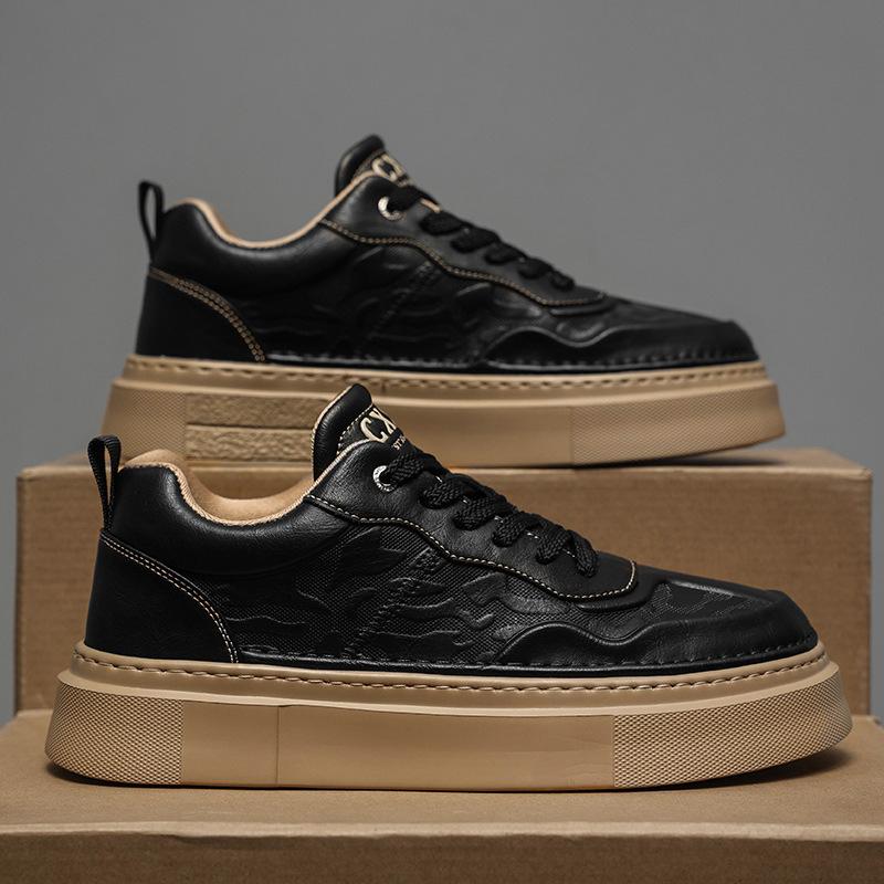 Men's Shoes Autumn High-end Versatile Casual Board Shoes Niche Design Men's Height Increase Youth Sports Running Tide Shoes