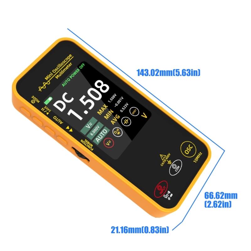 10MHz Handheld Digital Oscilloscope With Multimeter Function 3.2Inch Color Screen For Circuit Testing And DIY Projects
