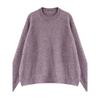 Women Autumn Winter High Neck Long Sleeve Solid Color Sweater for Ladies Loose Fashion Knitted Tops