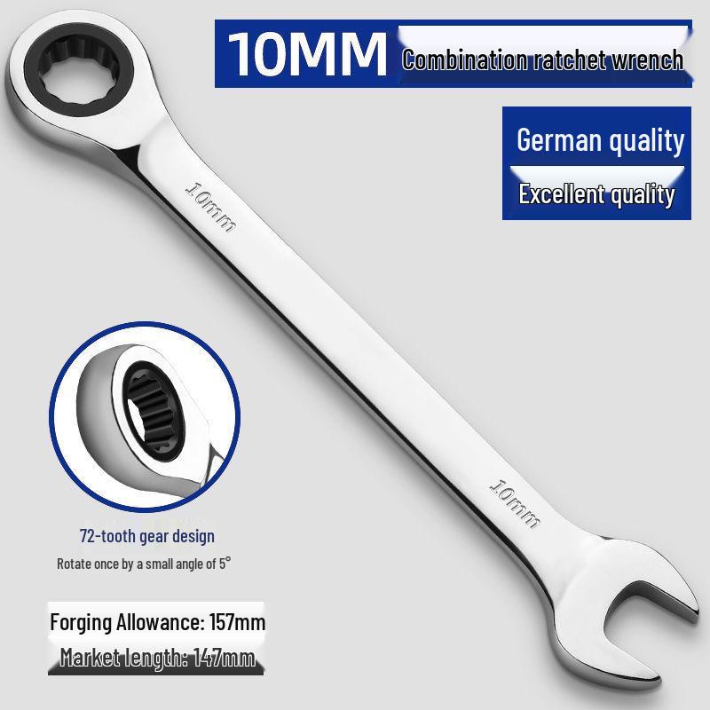 Dual-Purpose Multifunctional Ratchet Wrench Set: Open & Box-End Combination Tool Collection