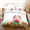 3D The Rabbit Bedding Sets Duvet Cover Set With Pillowcase Twin Full Queen King Bedclothes Duvet Cover