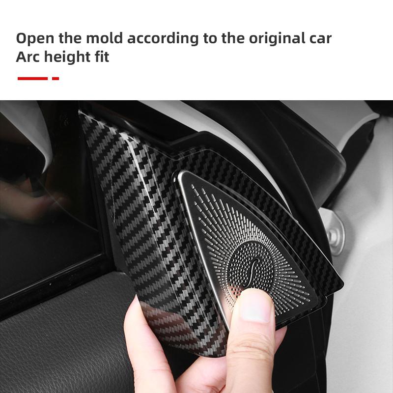 For Toyota Highlander XU70 Kluger Hybrid     2024 ABS Car A Pillar Triangle Audio Stereo Speaker Bezel Cover
