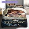 Biancheria da letto con motivo Titanic Set copripiumino Federe Decorazione per la casa Regalo (1 * copripiumino + 2 * federa, senza nucleo)