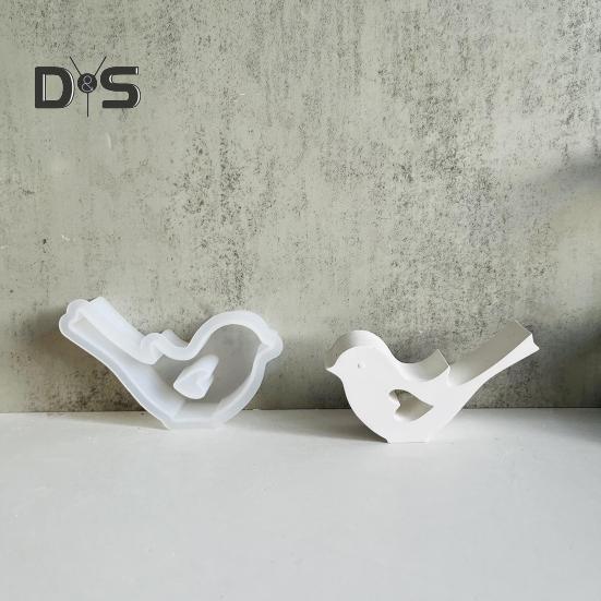 Silikon-Vogelform zum Gießen, waschbar, Vogel-Gips-Harzform, Vogel-Kerzen-Seifenform zum Basteln, Heimdekoration, Geschenke