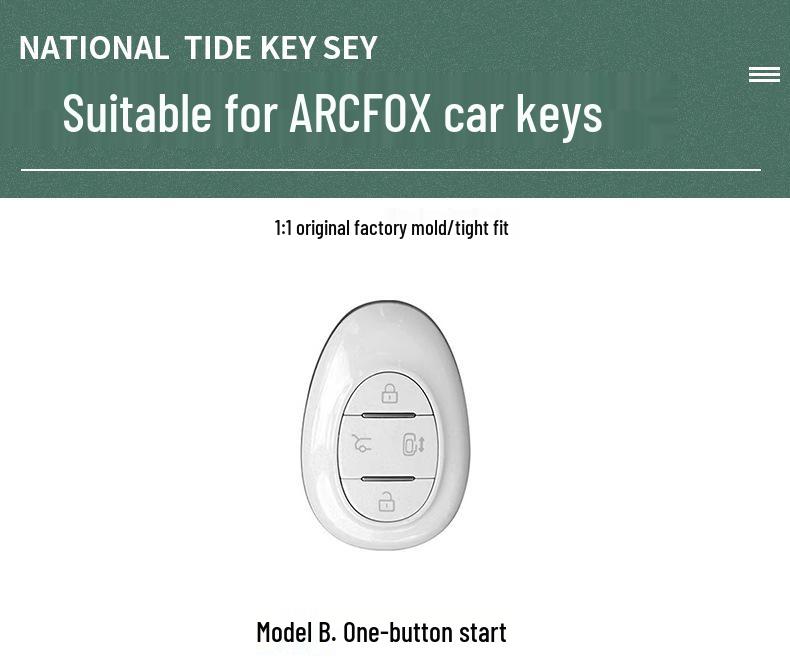 2023 ARCFOX Koala Echtleder Schlüsselanhänger und Auto-Modifikationsschutz-Set