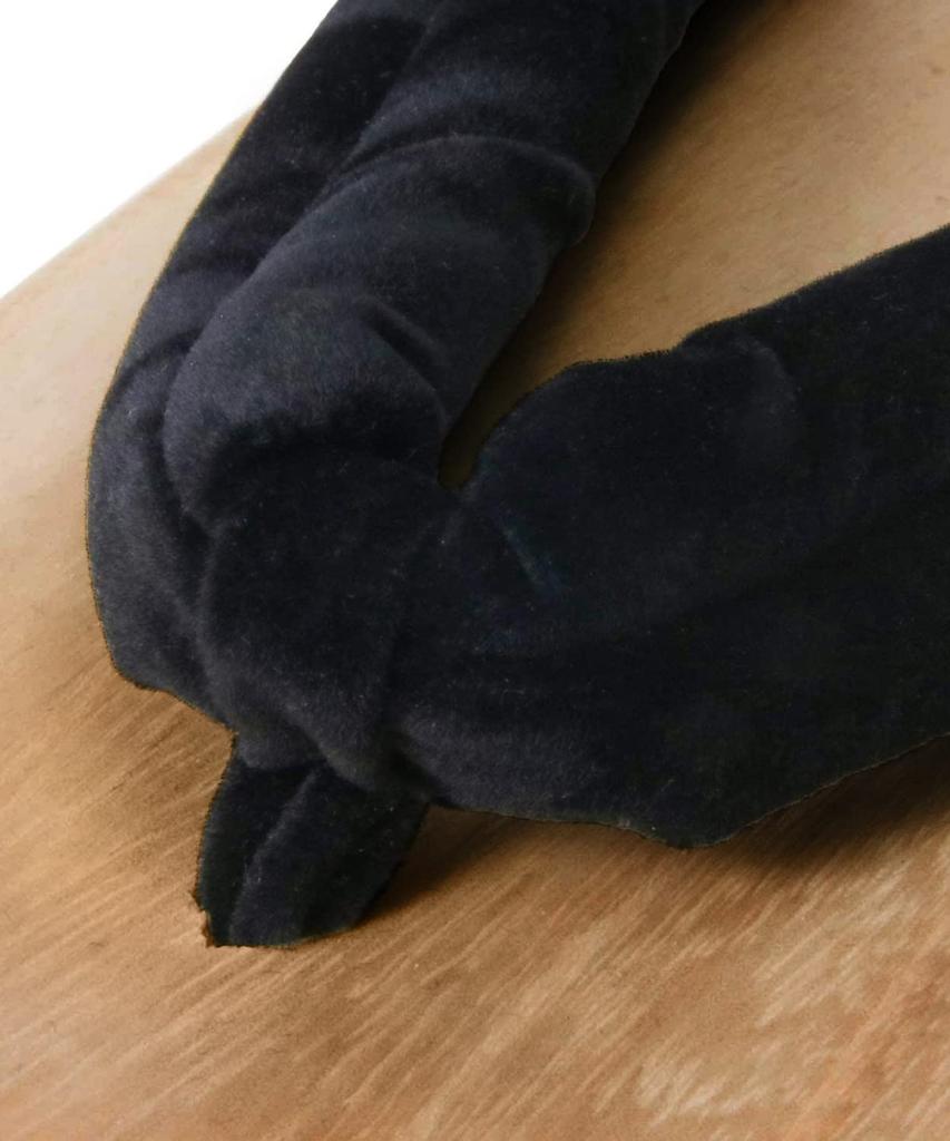 [KYOETSU] Geta (Japanese clogs) - Two-toothed, black thong, paulownia wood base, men's (26.0cm, natural wood)