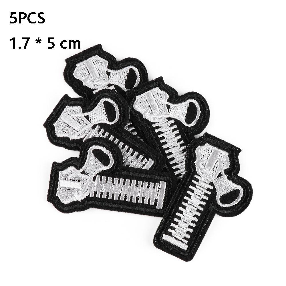 

5PCS Apparel Fabric Iron-on Clothing Stickers Sewing Accessories Backpack Badge Garment Applique Zipper Patch Jeans Patches
