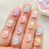 50 Stück Harz Bunt Mini Cartoon Schleife Kätzchen Nagelkunst Flache Rückseite Strassstein DIY Weihnachten Scrapbooking Bastelbedarf