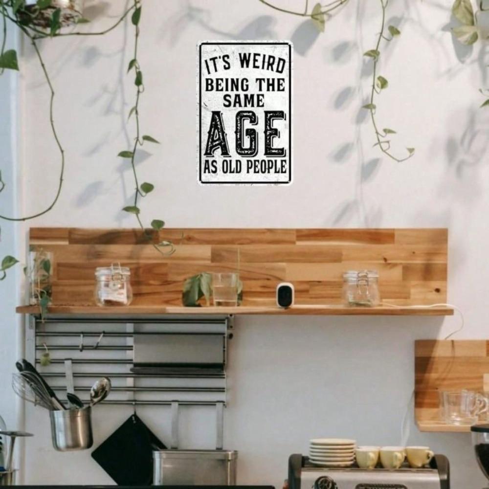 Vintage Humorous Metal Sign About Aging, 20x30cm Funny Home Decor for Seniors