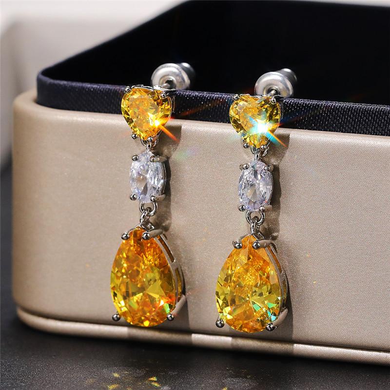 BELLA BOX Einfache elegante Tropfenohrringe für Frauen, Hochzeit, Liebe, Accessoires, ästhetische Dame, baumelnde Ohrringe, ausgefallenes Geschenk, Modeschmuck