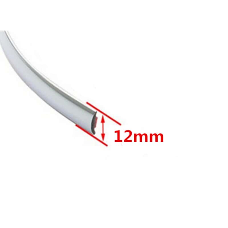 5M Exterior Car Chrome Body Strip Bumper Auto Door Protective Moulding Styling Trim