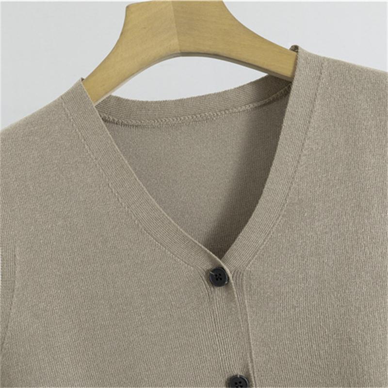 Spring And Autumn Temperament Knitted Suit Sleeveless Vest Sweater Cardigan Pants Three Piece Set