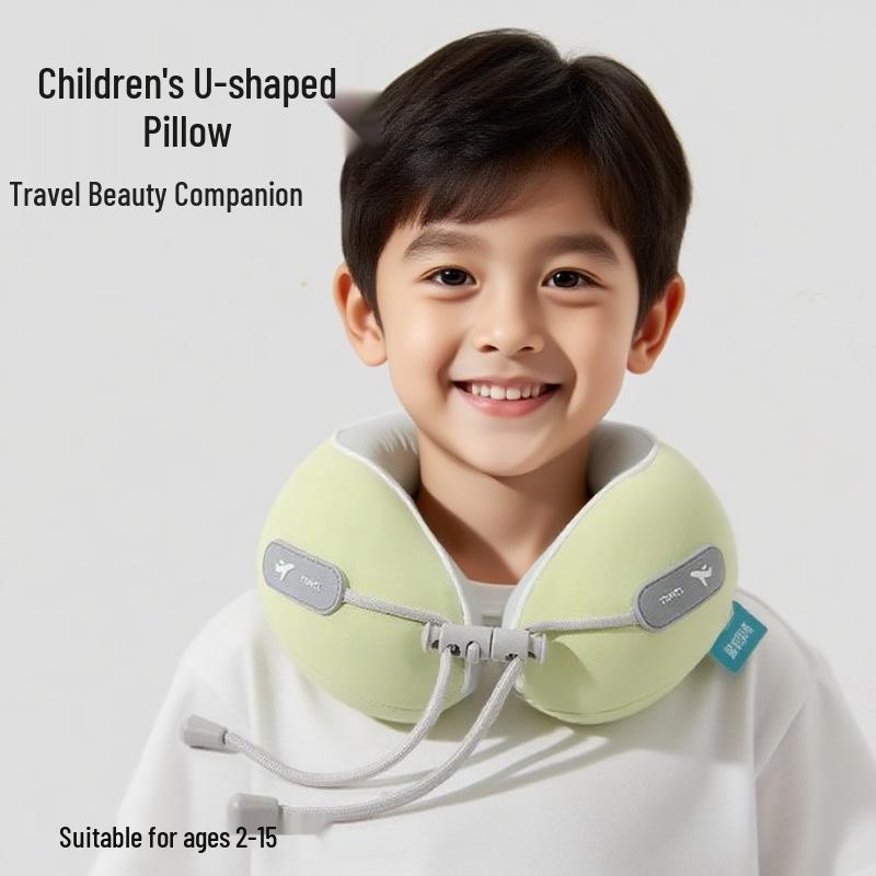 Portable U-Shaped Memory Foam Neck Pillow for Parent-Child - Foldable Travel, Airplane, Office & Nap Support