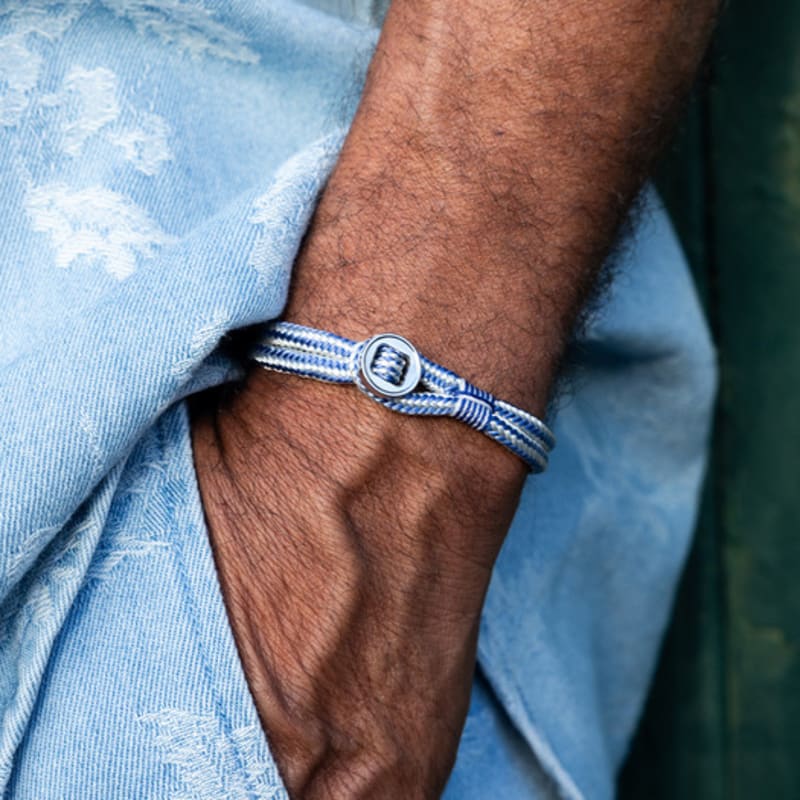 PIG & HEN Dondino Bracelet - Indigo Purple X Cream X Silver