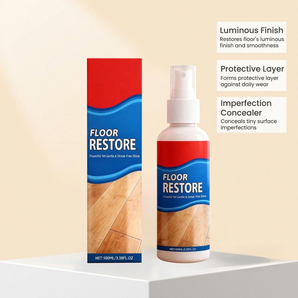 100ml Floor Restore Solution Liquid Flooring Renewal Agent Wood Floor Polishing Care for Home Apartment Dormitory Living Room