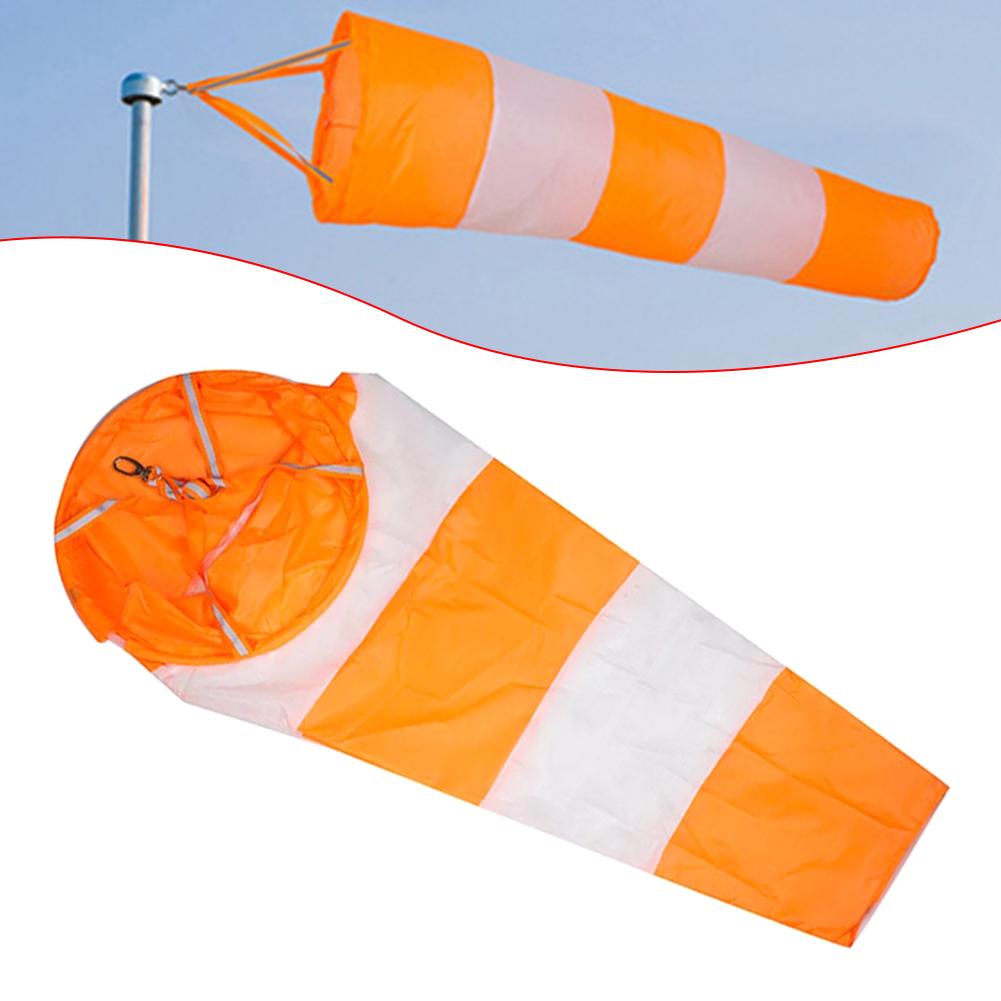 1m Airport Windsock Outdoor With Reflective Belts Grommet Reflective Outdoor Wind Vane Meteorological Bag Anemometer Garden