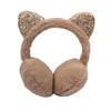 Winter Plush Ear Muffs with Glitter Cat Ears Soft Warm Ear Covers Adjustable Headband for Outdoor Use