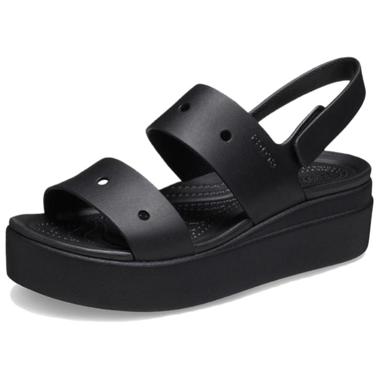Crocs Brooklyn Wedge Sandals Open Toe Beach Sandals Women Sandals Black 210676-001