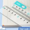 Mornsun Draping Rabbit Transparent Wavy Ruler 15/20CM - Perfect for Students & Drawing