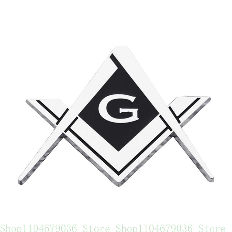 Emblemas de Coche Masónicos Freemason Pegatina Adhesiva Adhesivo Fuerte para Automóviles Camión Motocicleta Coches Bicicletas Fácil Instalación