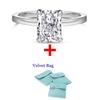 DJMAX 1-3 Karat Oval/Brillant geschliffener Moissanit-Ring Farbe D für Damen 925er Silber Verlobungsring Ehering