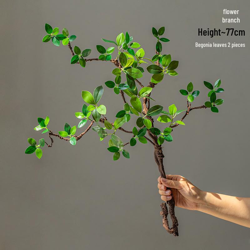 Bionic Begonia: Artificial Luxury Green Plant Dining Table Decoration