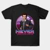 Asian Size Men Black Print T-shirt Never Gonna Give You Up - Rick Roll No-Cut Print Cotton Tshirt