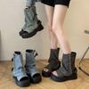 Martin boots women's British style summer 2025 new platform boots explosion small solid color high sandals
