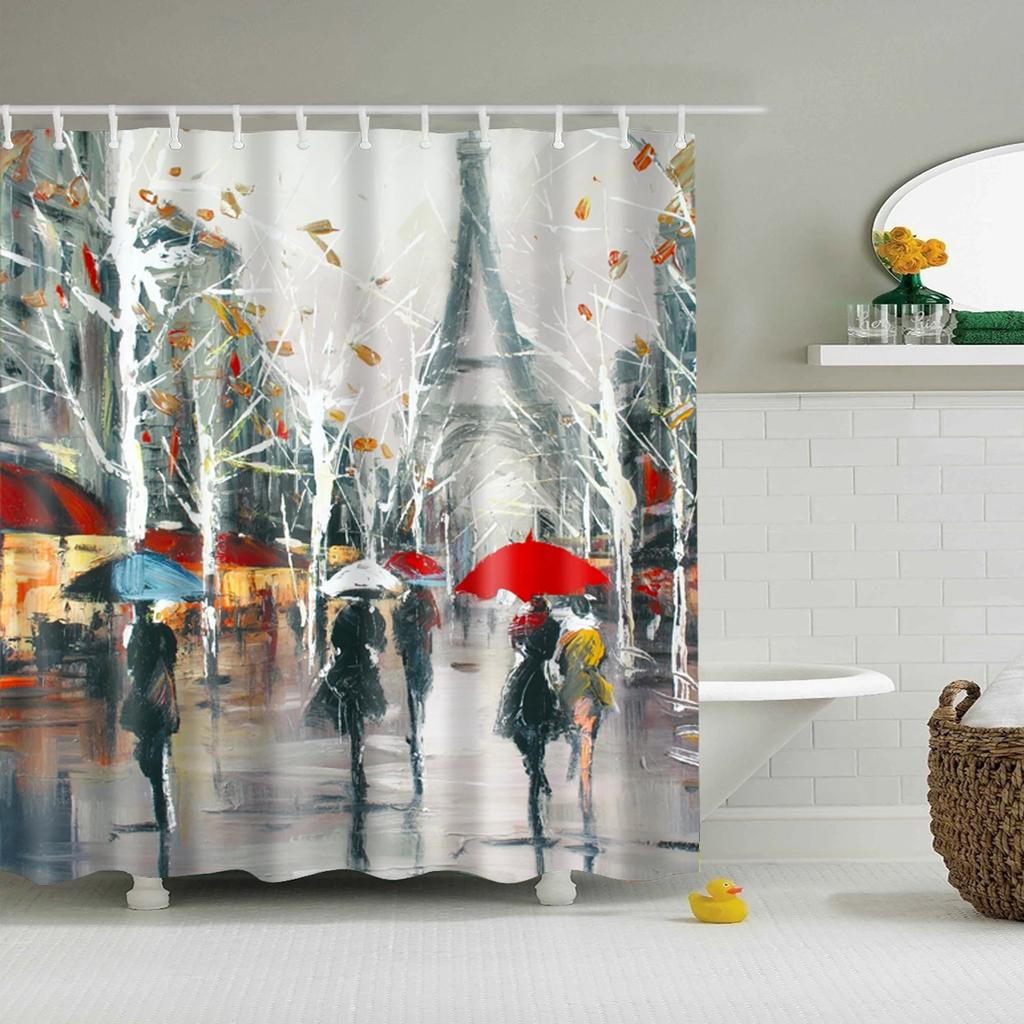 3D Cartoon Character Shower Curtains Bathroom Curtain Waterproof Shower Curtain Home Decor Bath Curtain with 12 Hooks
