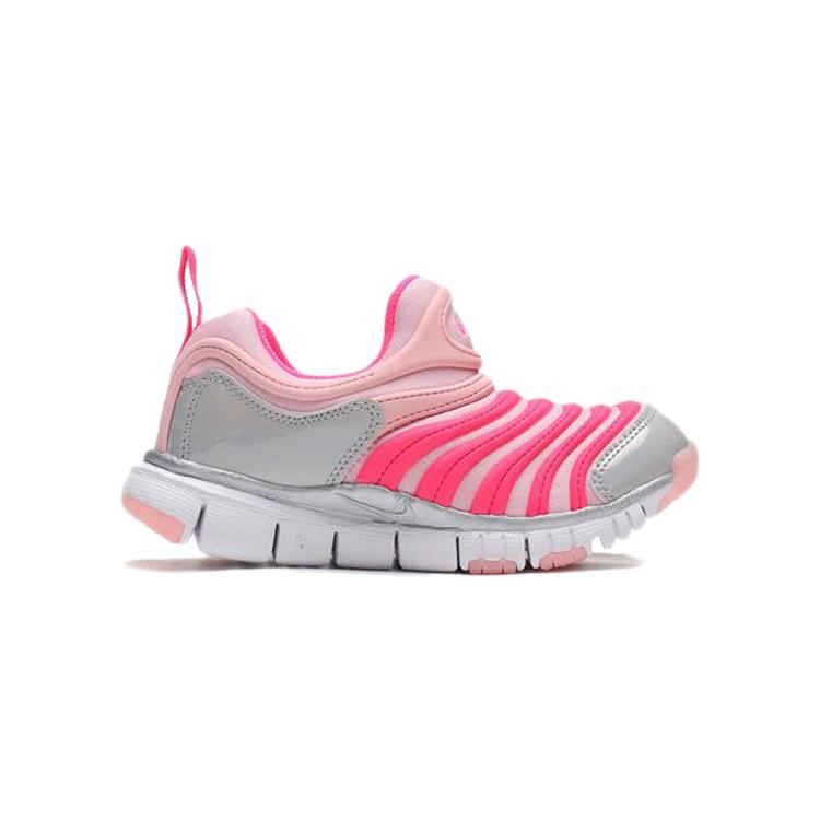 Nike Dynamo Free Slip Resistant Cushioning Low Top Running Shoes White Pink Children Aged 3 7 Years Old CI1187-686