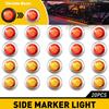 20X Amber/Red Marker Clearance LED Side Truck Trailer Light RV Waterproof 12V