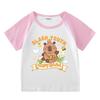 Kids' Summer Color Block Two-Piece Set: Casual T-shirt & Shorts