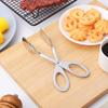 Stainless Steel Heat Resistant Food Scissor Tong Multifunctional Egg Bread Clamp Kitchen Tool for Home Restaurant