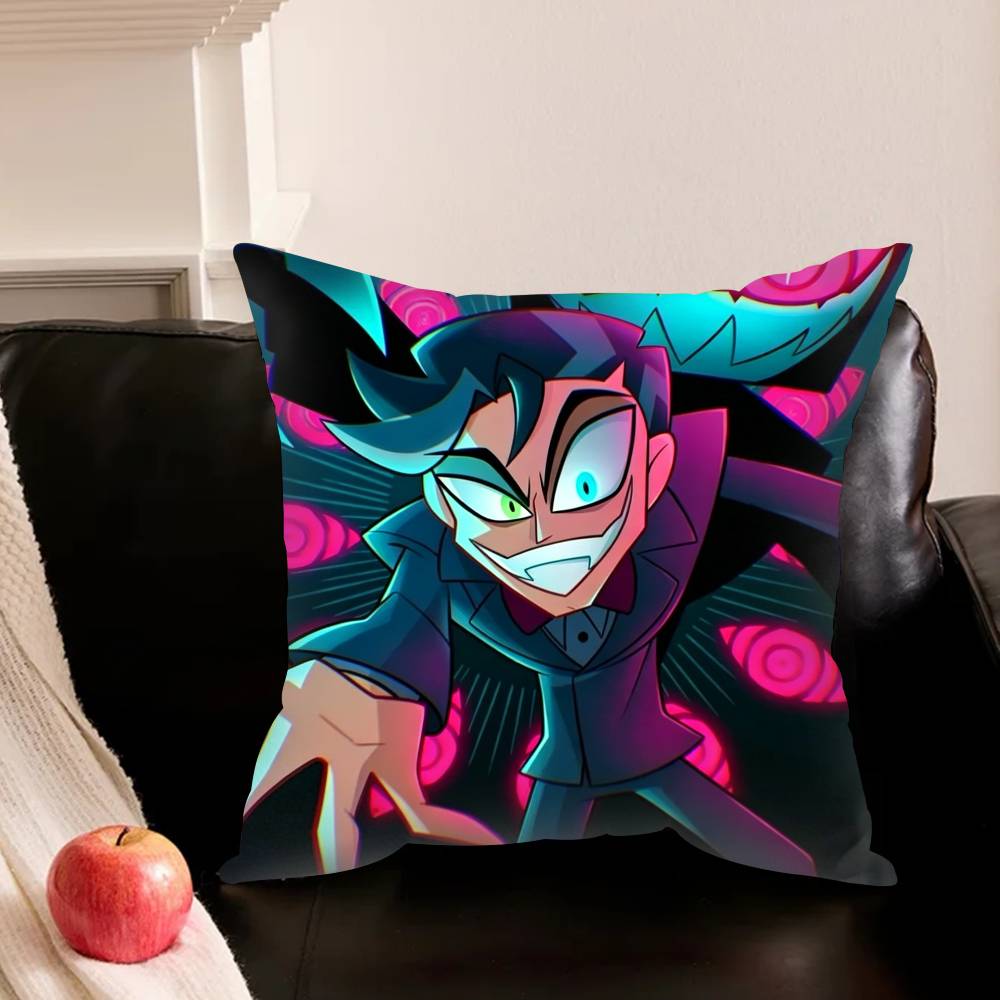 V-Vincent H-Hazbin H-Hotel Various Sizes Square Pillowcase For Car Home Bedchamber Decor
