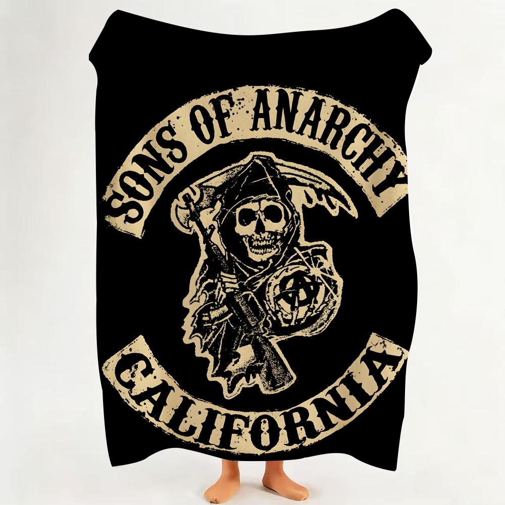 

Drama S Sons o of A Anarchy Throw Flannel Throw Blanket Suitable for Sofa Living Room Bedroom 75cmx90cm
