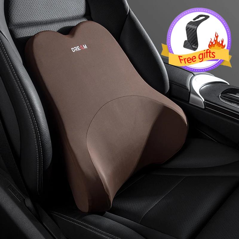 Car Headrest Waist Pillow 3D Memory Foam Seat Support for Home Office Neck Rest Breathable Car Back Lumbar Cushion Accessorries