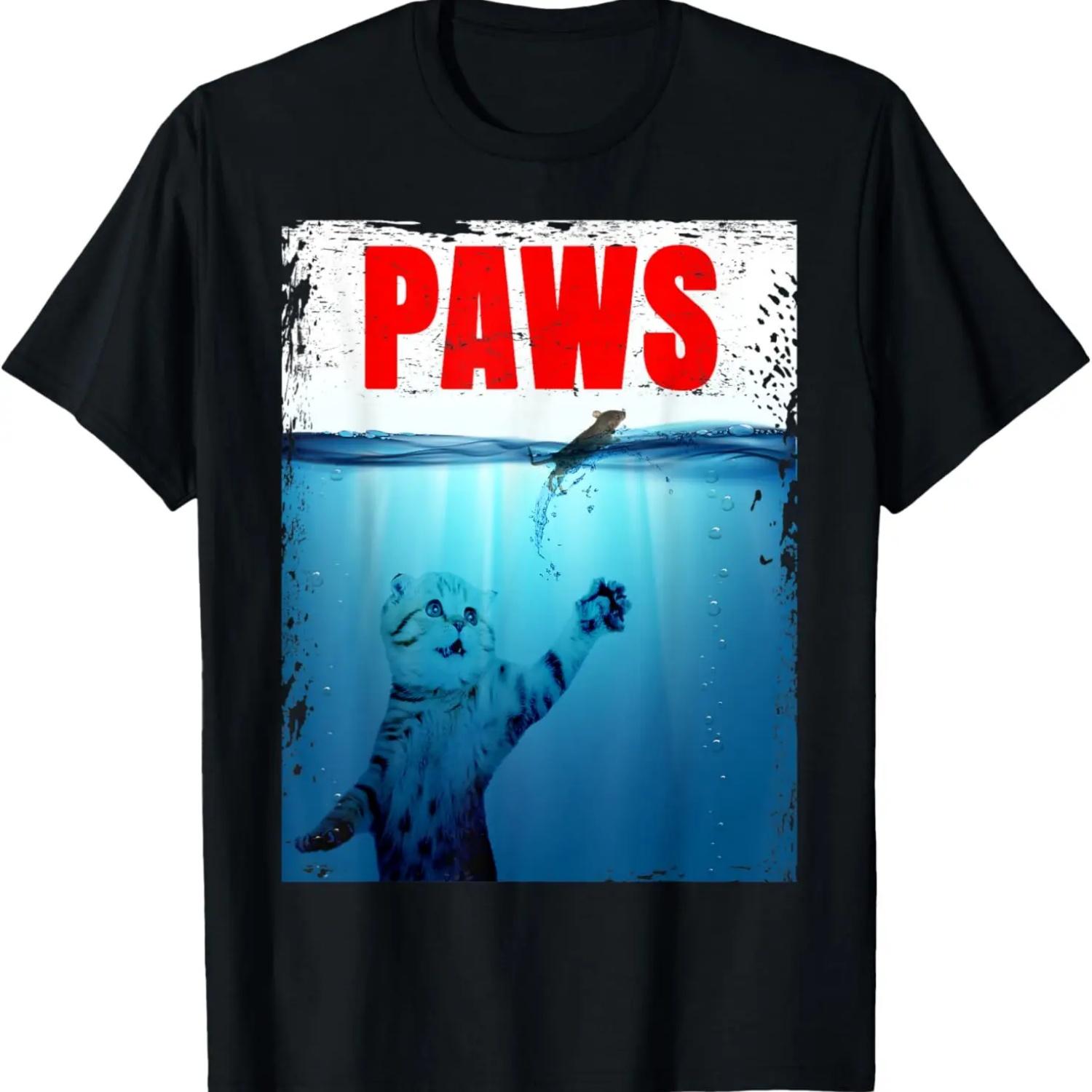 

Funny Cat Cute Cat Lover Paws Cat and Mouse men women kids T-Shirt XXXXXL чорний