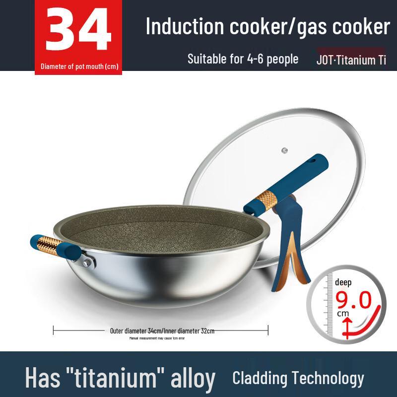

Mr. Jian 34cm Titanium Honeycomb Non-Stick Wok