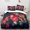 Romantic Rose Floral Duvet Cover Microfiber Quilt Cover for Girls Adults Teens Wedding Valentine's Day Bedroom Decorations Queen