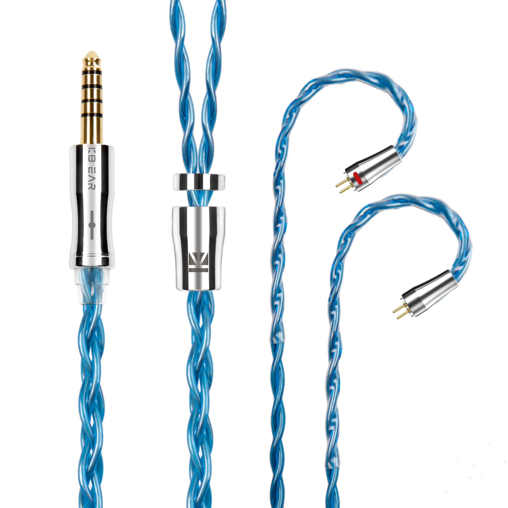 

Yinyoo Earphone Upgrade Cable 2pin KBEAR KBX4989 6N Single Crystal Copper 4 Core Headphone Replacement Cable Balanced Earphone Audio Earphone Cable синій