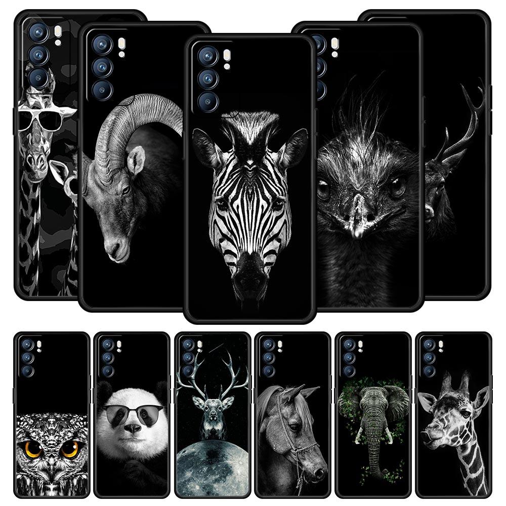 

Чехол для телефона с изображением животных, лошадей, оленей, гигантской панды для Oppo Find X5 A54 A53 A52 A9 2020 A15 A95 A16 A76 A74 Reno7 SE Reno6 Pro 5G Oppo A53