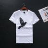 Foreign Trade Overplus Order Men's T-shirt Short Sleeve Cotton Korean Fashion Print Export Original Order Cut the Tag Off Round Neck T-shirt Top