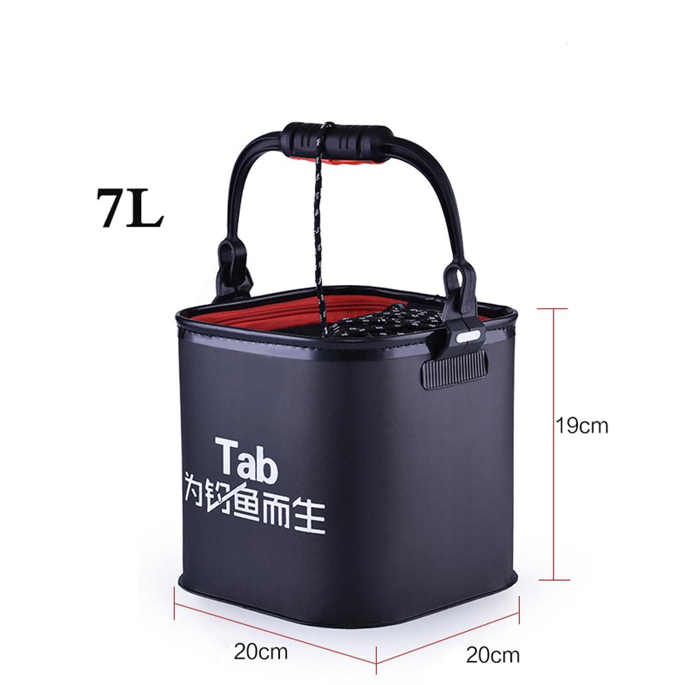 Portable EVA Fishing Bag Collapsible Bucket for Live Fish Box Oxygen Pump Car Camping Water Container Basin Tackle Storage Case